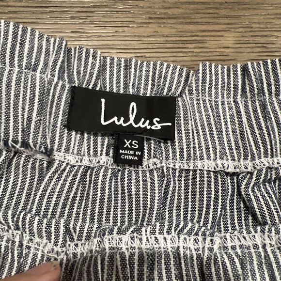 Lulu‘S Shirt Women’s Xs Short Cold Shoulder Blue Off The Shoulders Crop Top - Picture 6 of 10